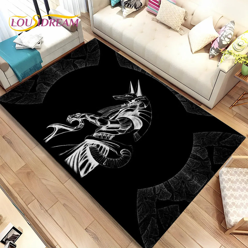 Egypt Anubis Horus Mythology Non-Slip Area Rugs