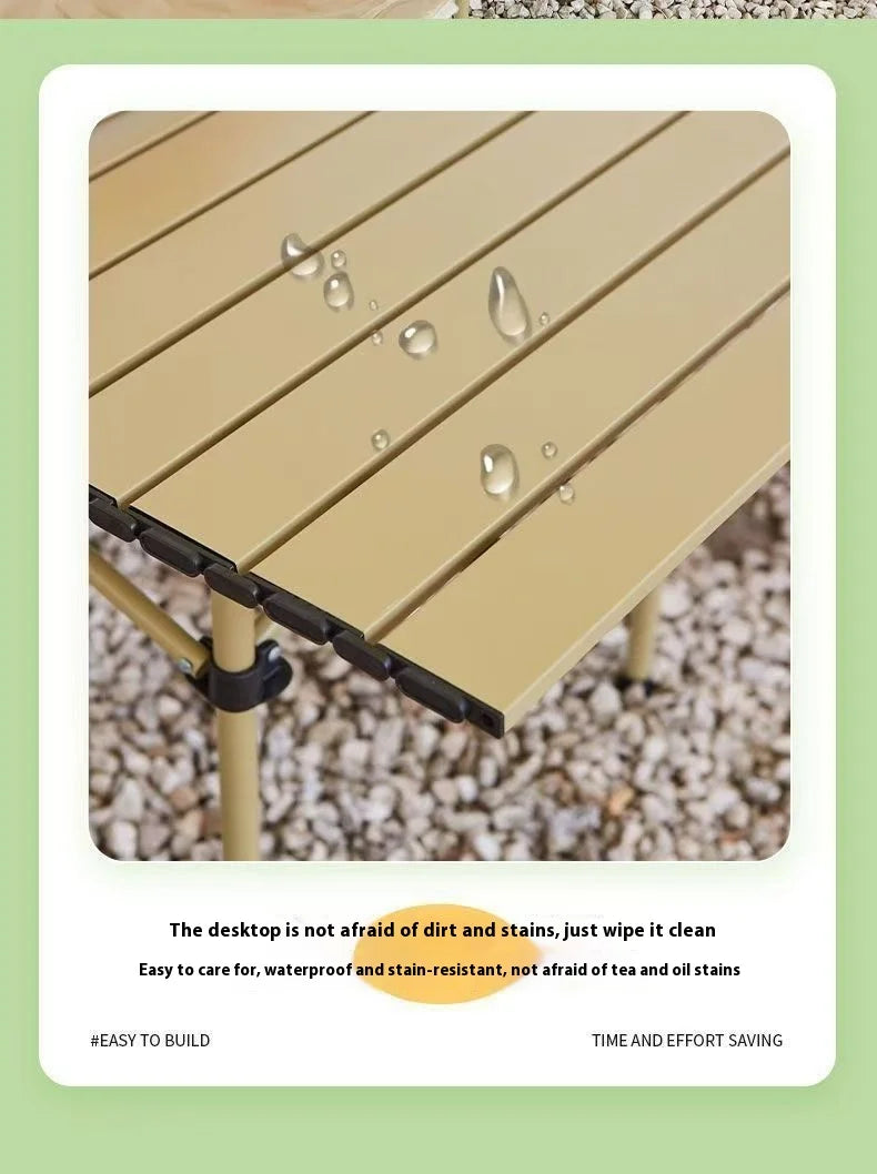 Aluminum Camping Table, Adjustable Height Fast Setup