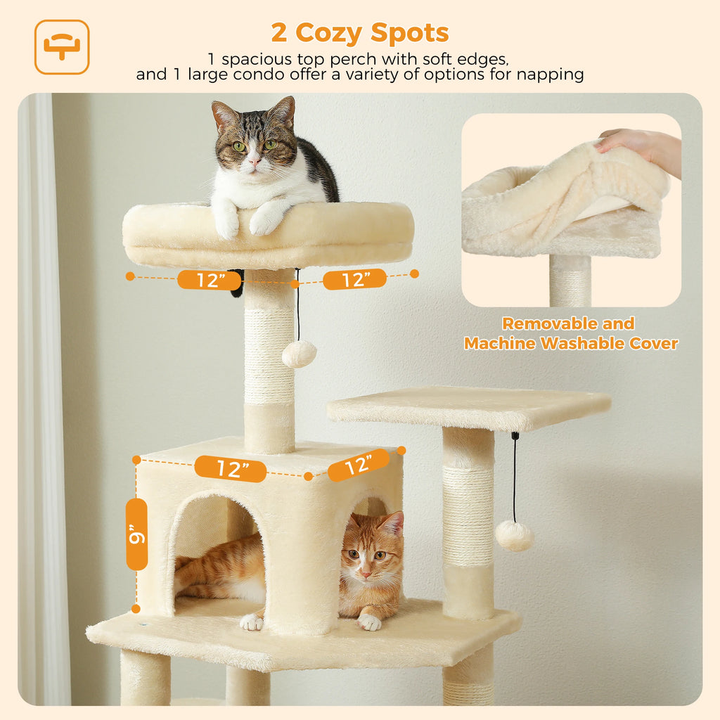 Large Cat Tree and Tower for Indoor Cats