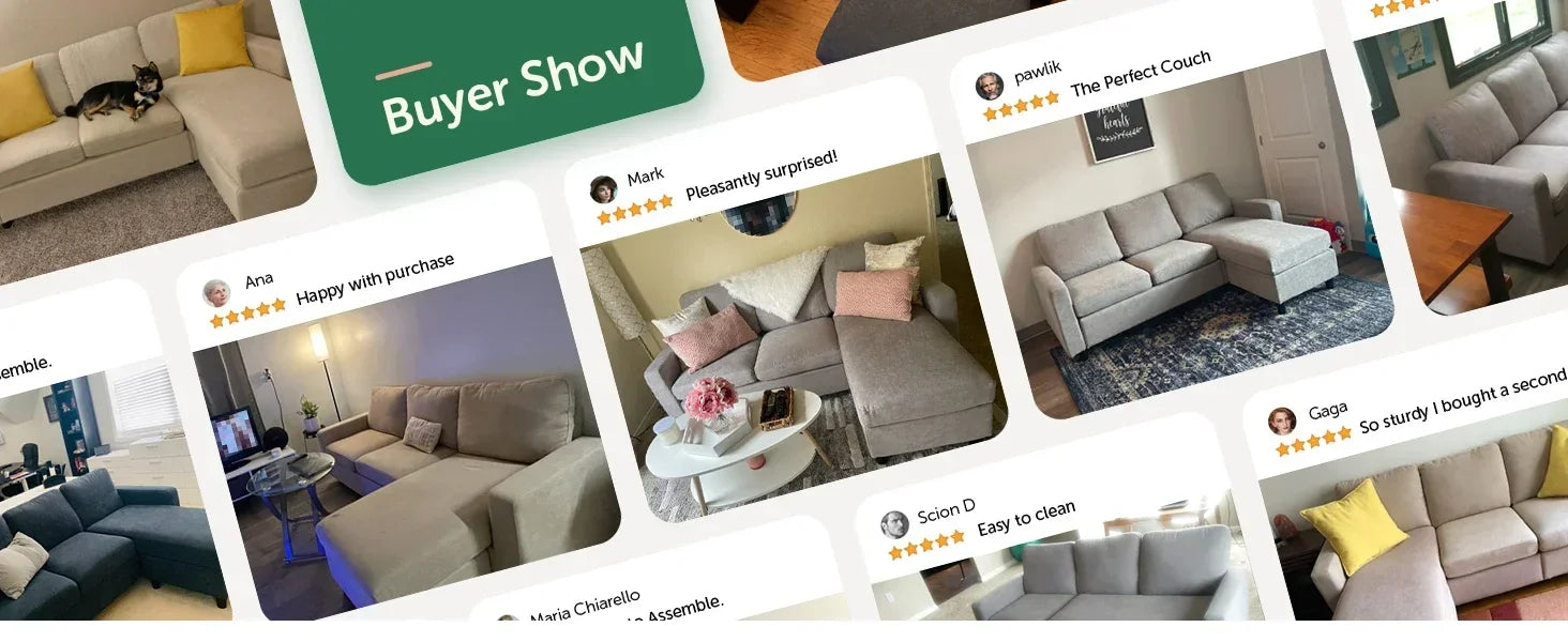 L Shaped Couch with Reversible Chaise.