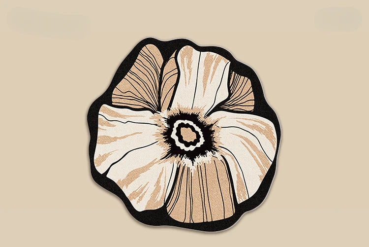 Irregular Shape, Decoration Flower Pattern Carpet, Anti-Slip
