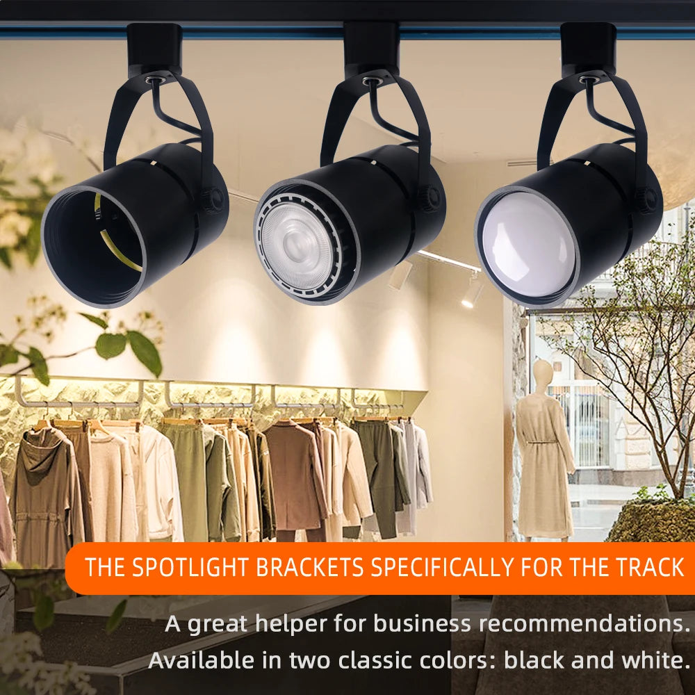 Led, Incandescent Track Light 5-10W, White, Black