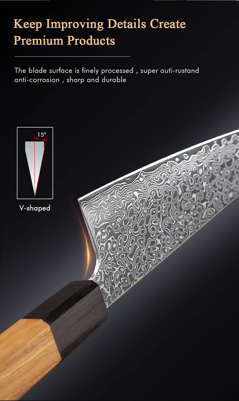 6-inch Honesuki Knife Damascus Steel Kitchen Chef Knives
