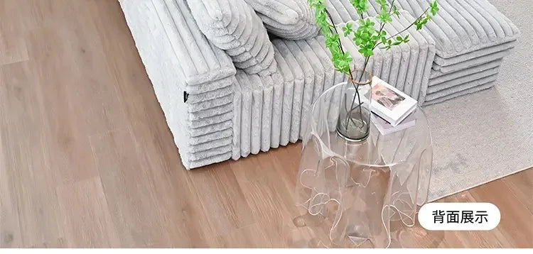 Thick Striped Cloud Velvet Villa Large Sofa Bed, Customizable