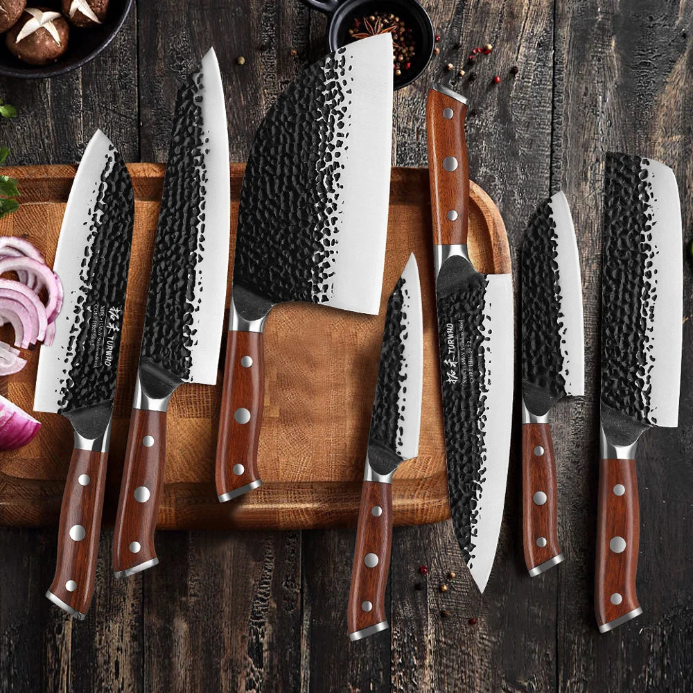 Japanese Hand Forged Stainless Steel Kitchen Knives