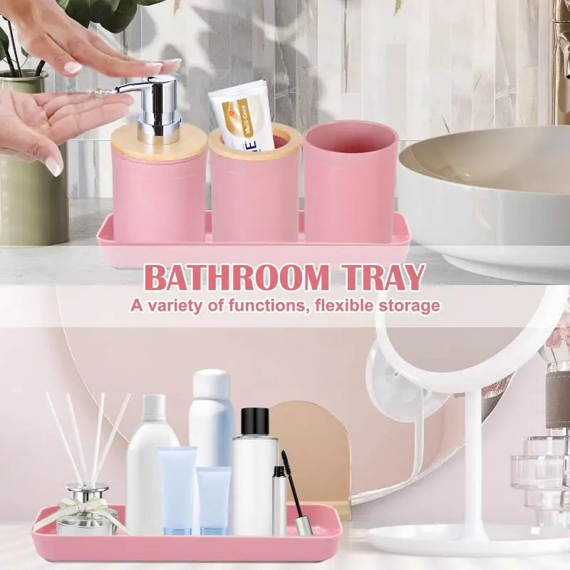 5 pcs/ 9 PCS Bathroom Accessories Set,   with Trash Can, Soap Dispenser and Toothbrush Holder