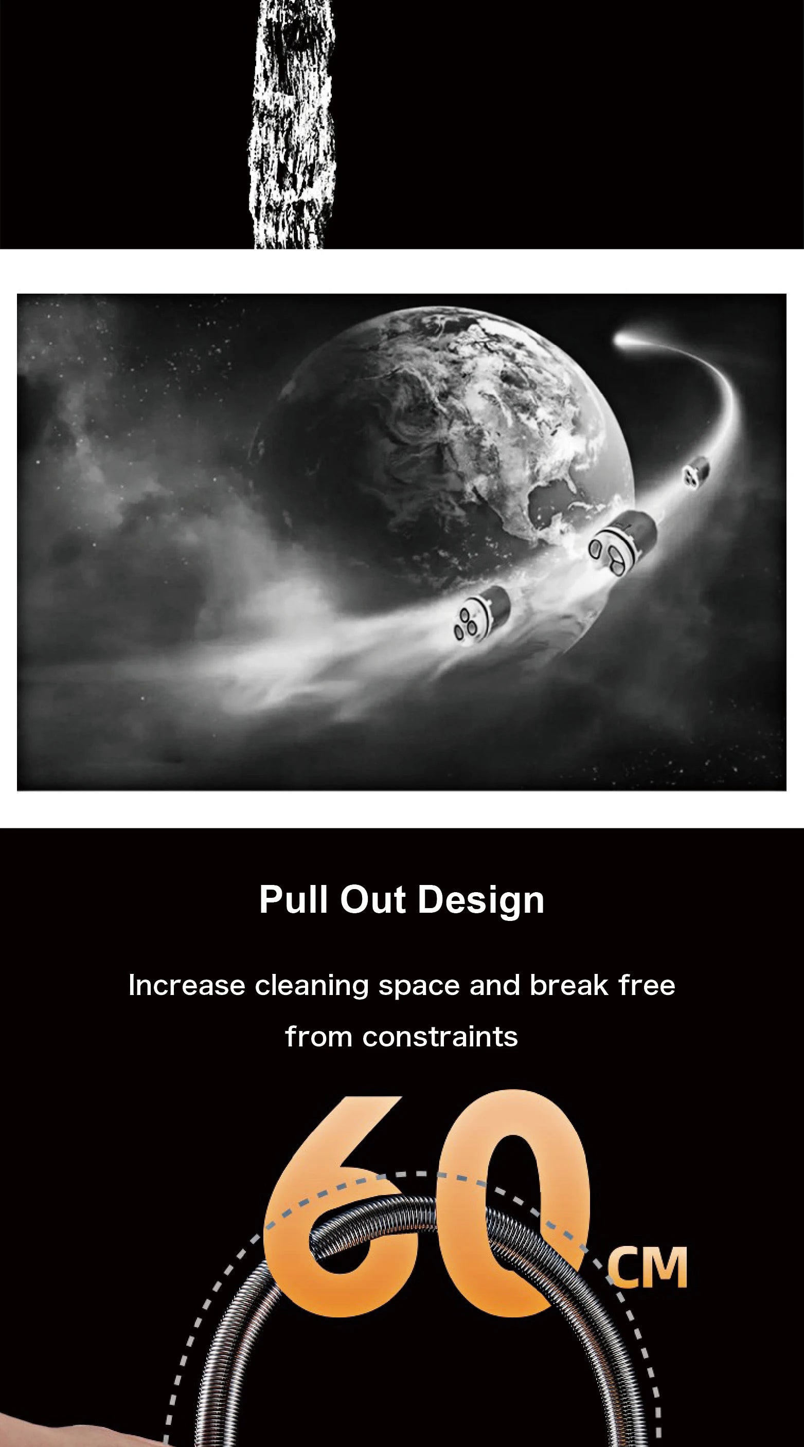 kitchen faucet with single handle, pull-out Spray