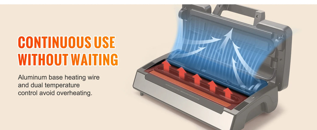 Vacuum Sealer Food Packaging Machine with 10 bags