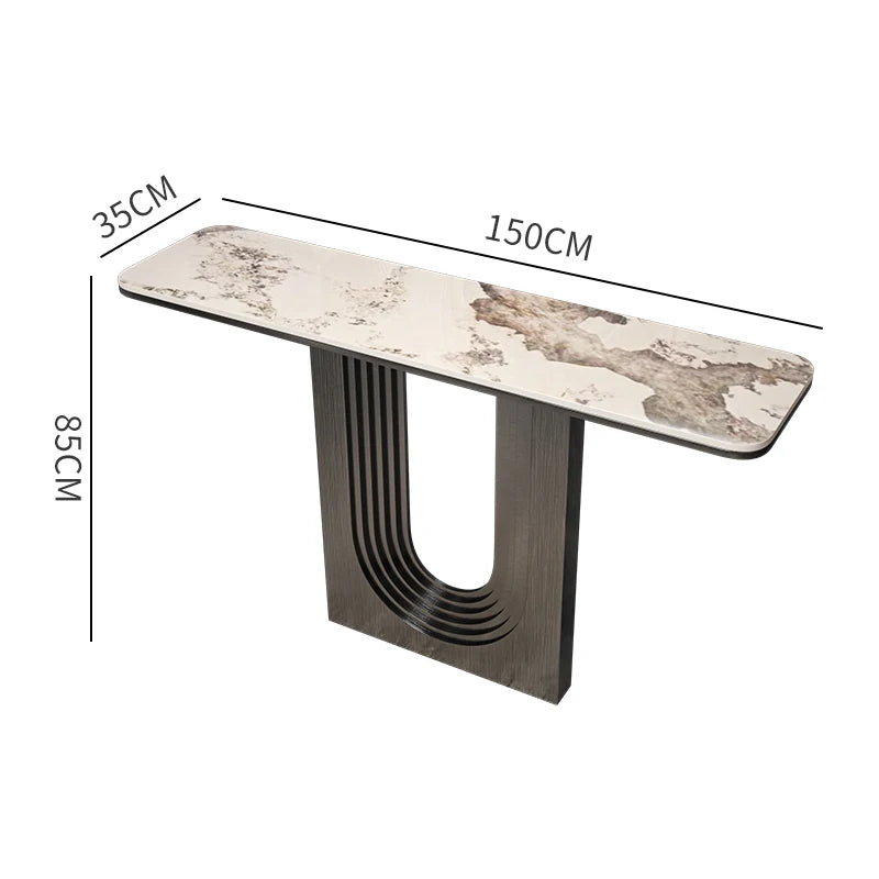 Space Saving Drawer Console Tables, Marble Top