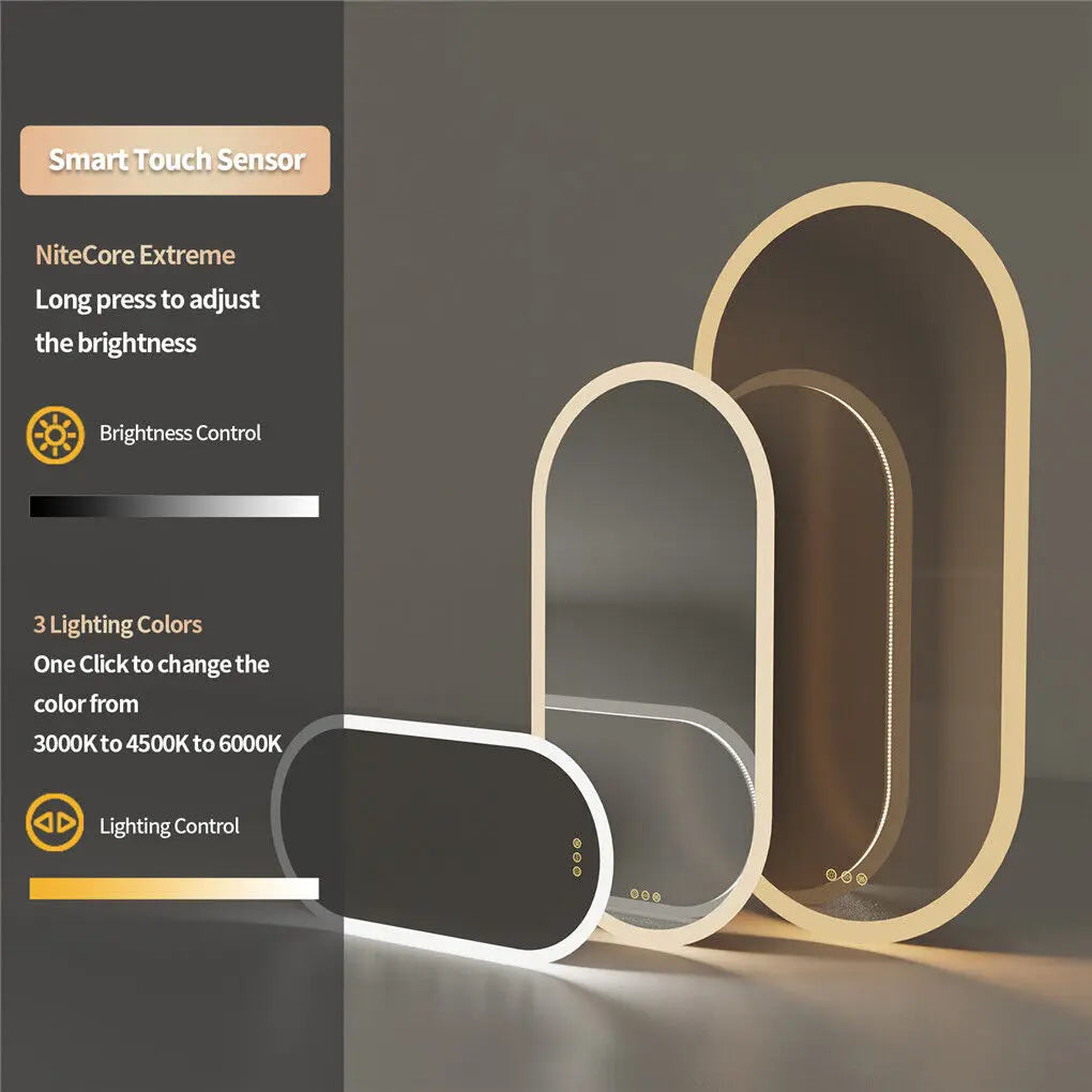 Bathroom Lighted Vanity Mirror, Frameless, Anti-Fog