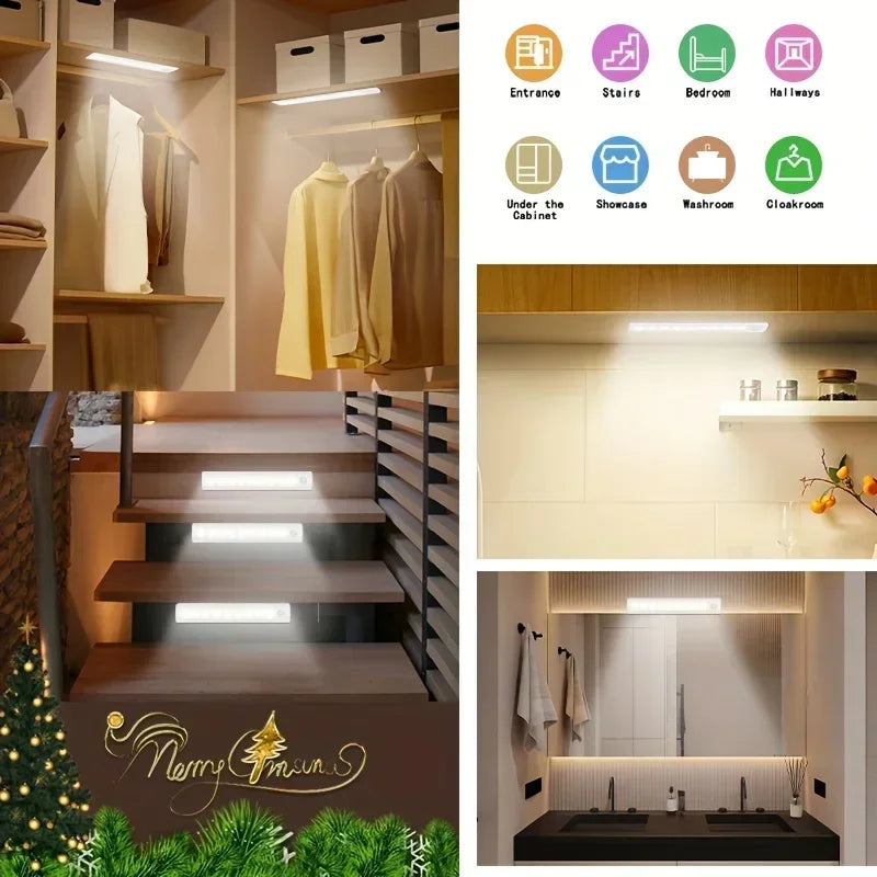 Under Cabinet Lights 1/3/5/6pcs, Motion Sensor Rechargeable