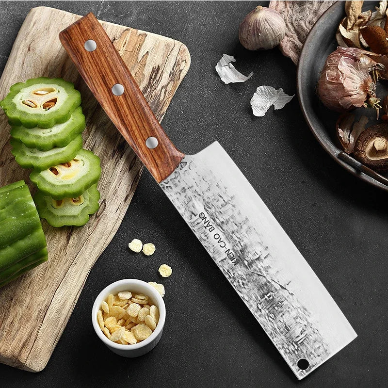 1-5pcs Japanese Kitchen Knives Set Stainless Steel Forged