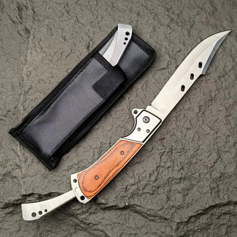 Outdoor Tri-fold Knife with Nylon Sheath