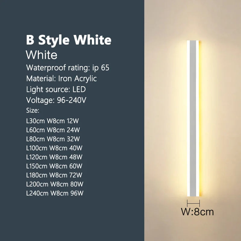 Waterproof LED strip background wall lamp