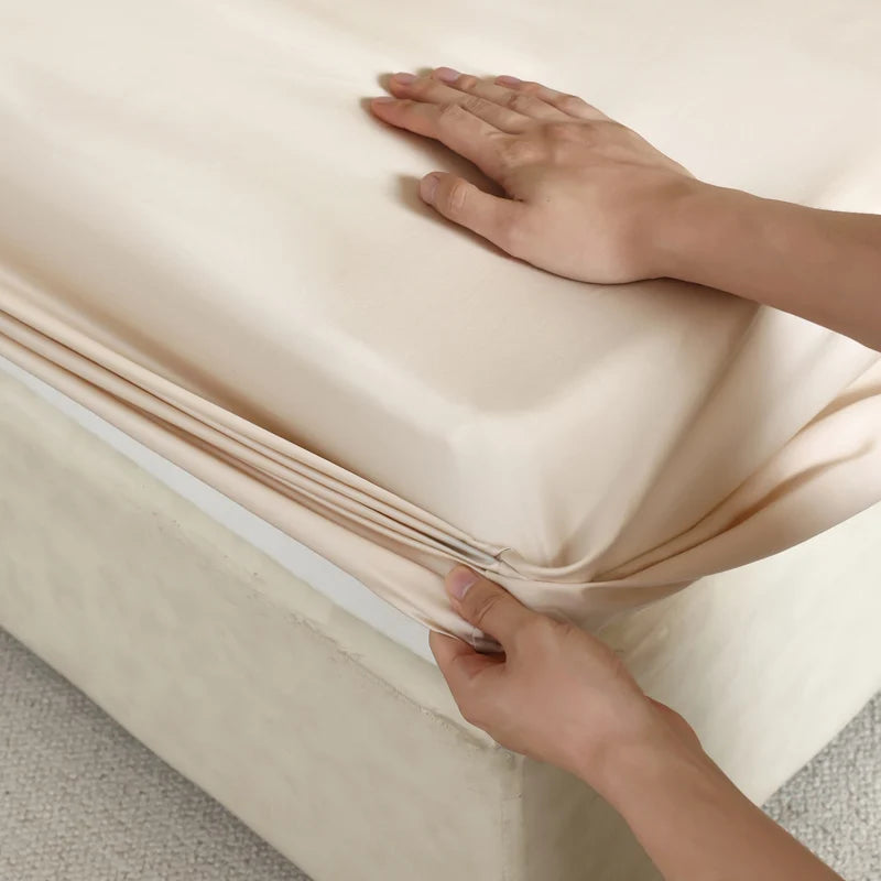 Mulberry Silk Fitted Sheet, Non-Slip Bed Cover