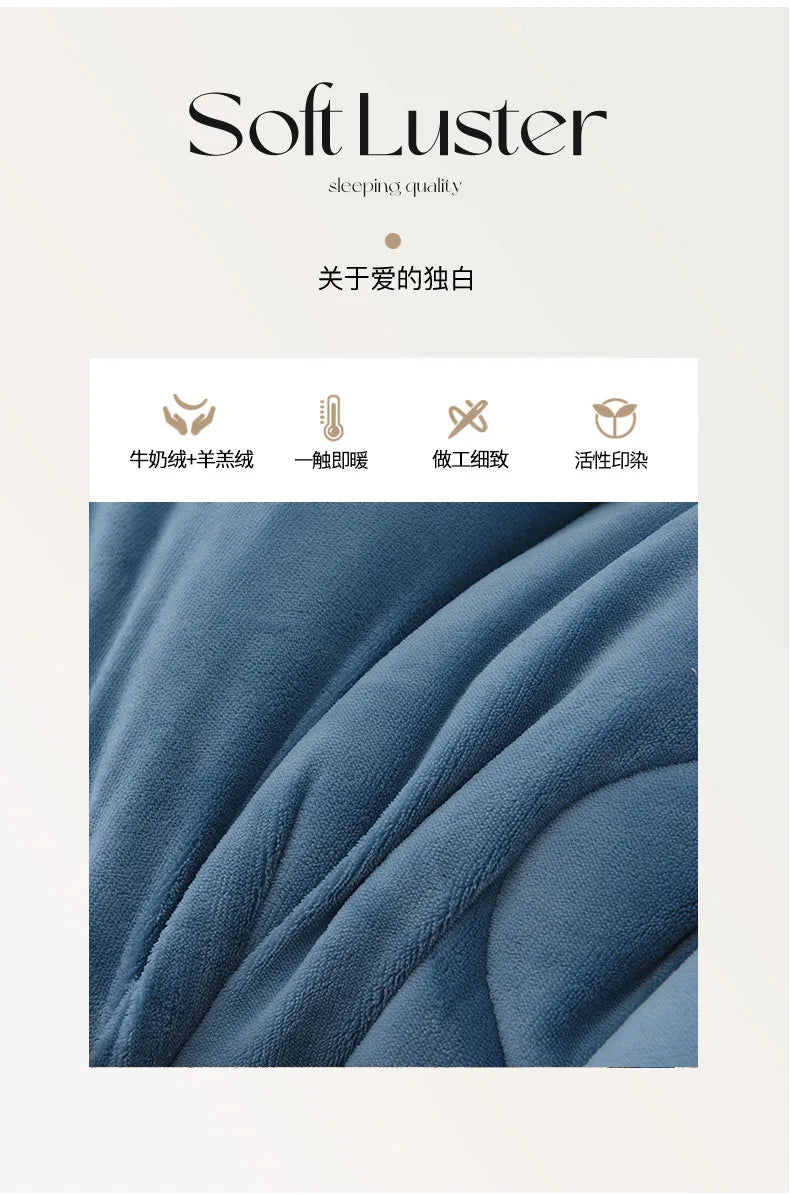 double-sided lamb wool quilt, Various Colors, Sizes