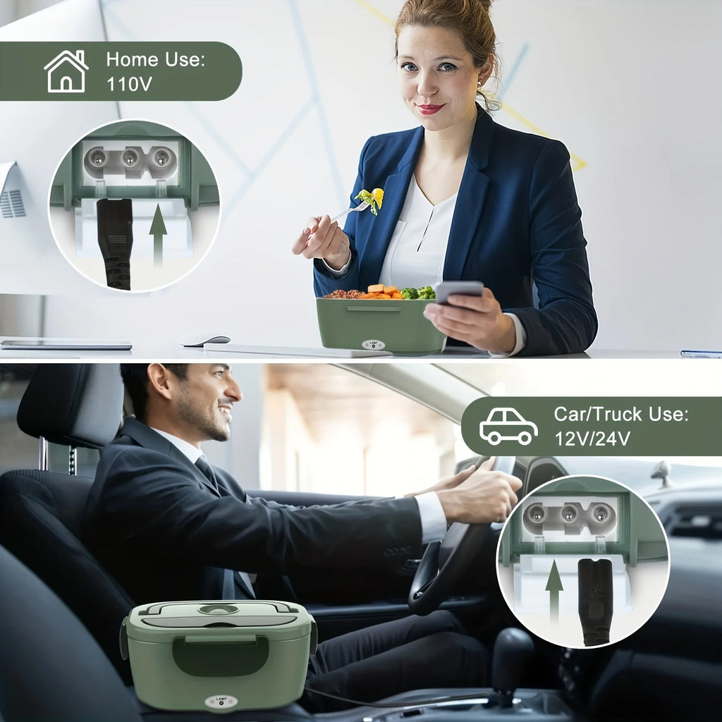 12V/24V/110V Food Warmer, Stainless Container, Insulated Bag