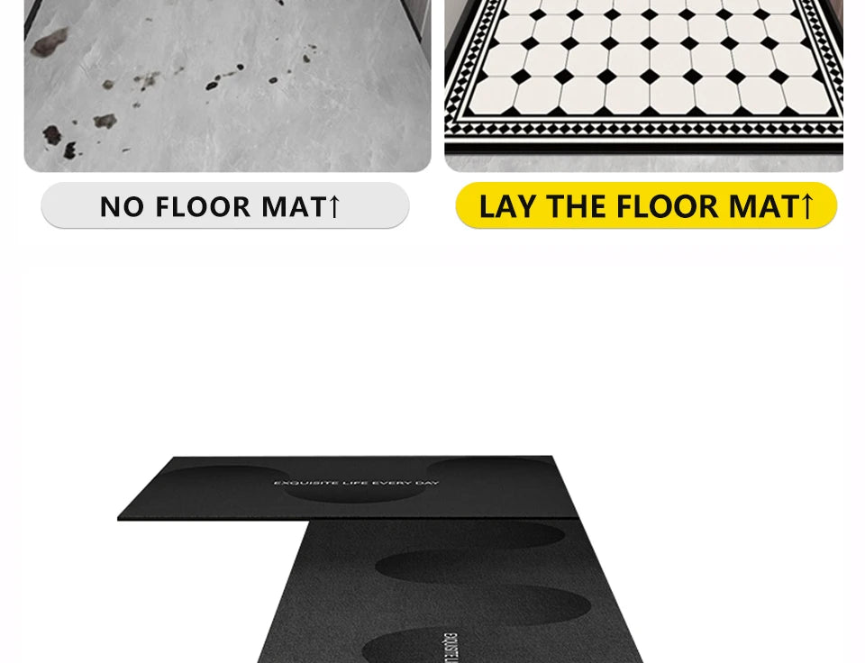 Kitchen Long Foot Mats, Non-slip, Oil-proof