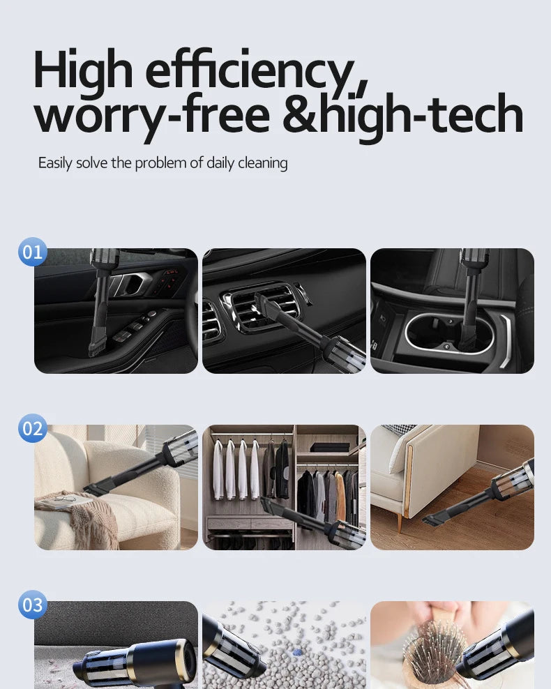 Suction and Blowing Mini Car Vacuum Cleaner