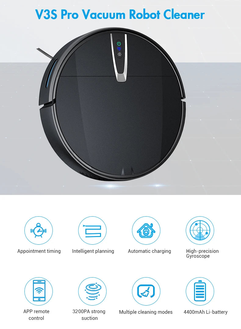 Robot Vacuum, Smart Mop, APP& Voice Control, Autocharge