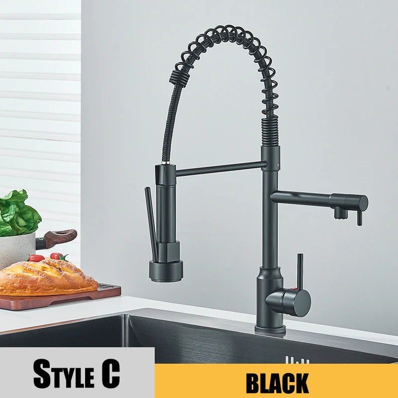 Sink Faucet Pull Down, Dual Spout