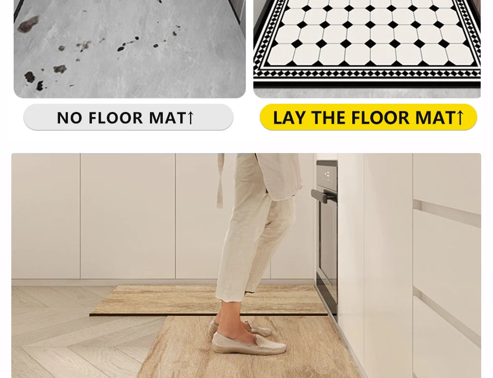 Waterproof Floor Mat, Imitation Wood, Long Size