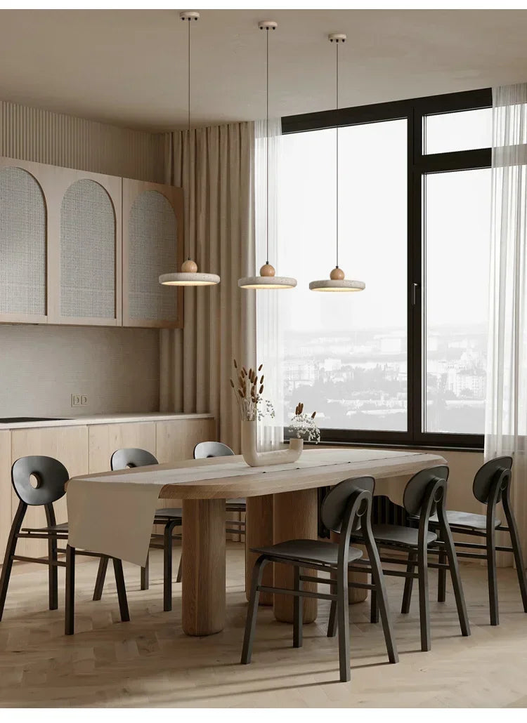 Yellow Travertine LED Pendant Lights