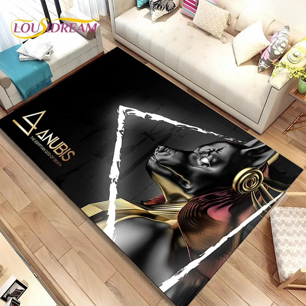 Egypt Anubis Horus Mythology Non-Slip Area Rugs