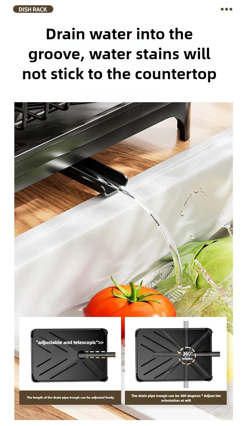 2 Tier Large Dish Drainer Rack