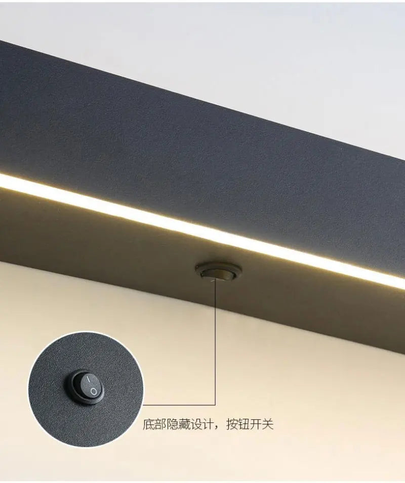 Storage rack, strip lamp, Black, White