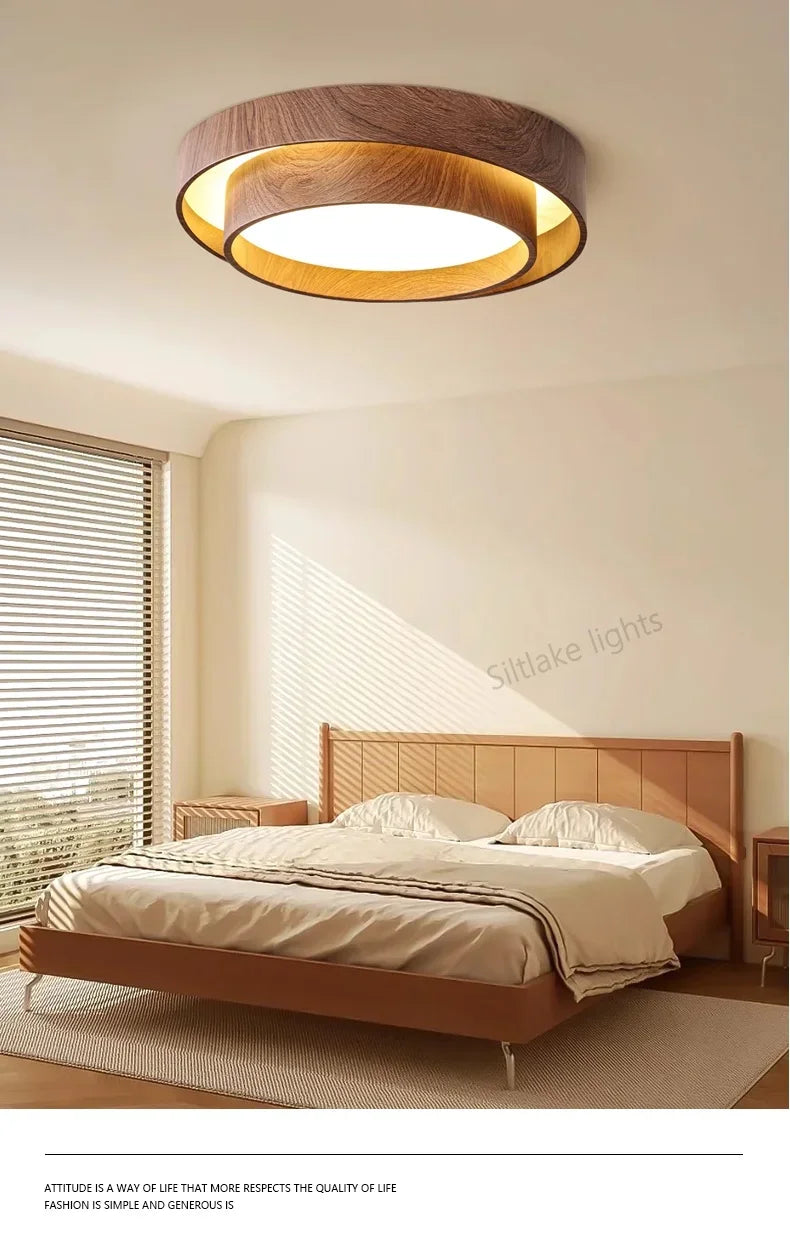 Ceiling Lights, Walnut, Black, Dimmable