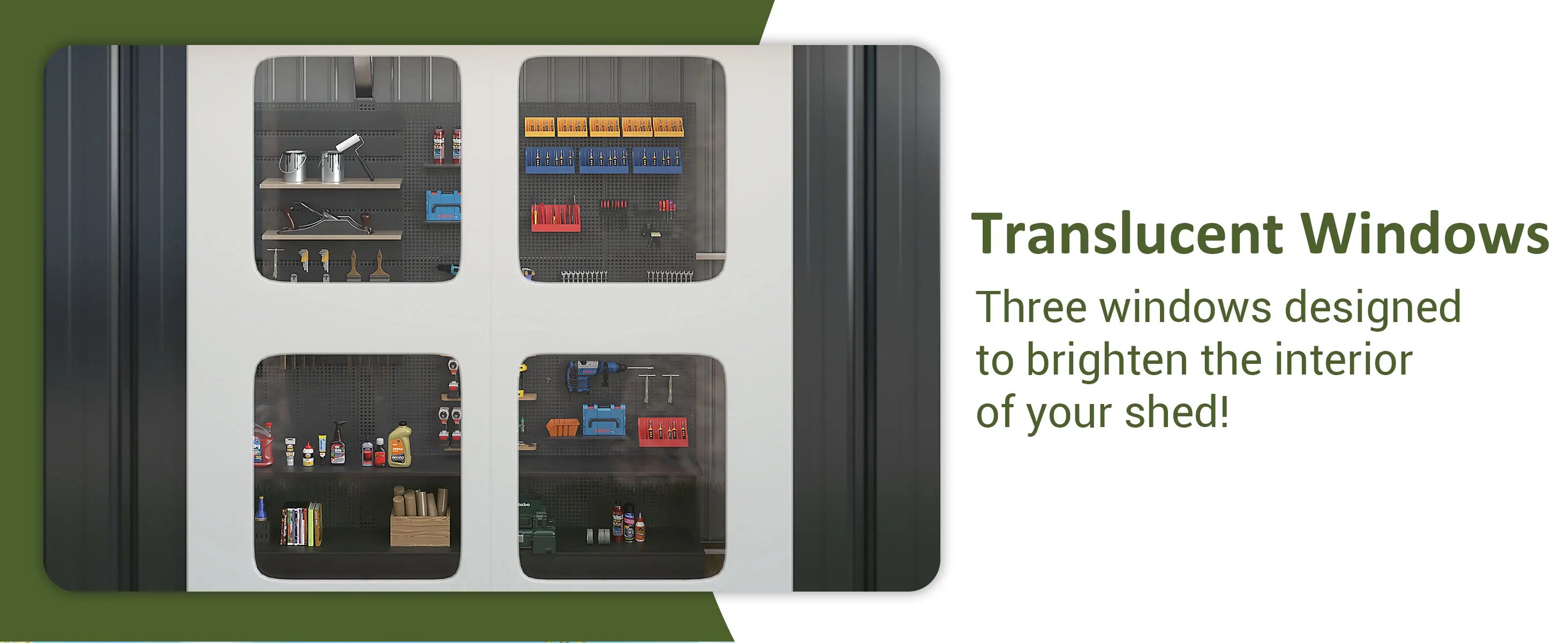 10x10~12x18FT Outdoor Metal Storage Shed w/ Lockable Door