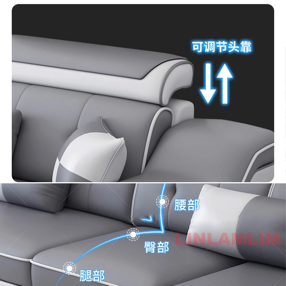 Sectional Sofa, Bluetooth Speakers, USB Charging Ports