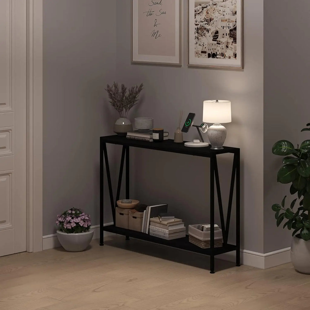 Console Table, 2-Tier with Shelf
