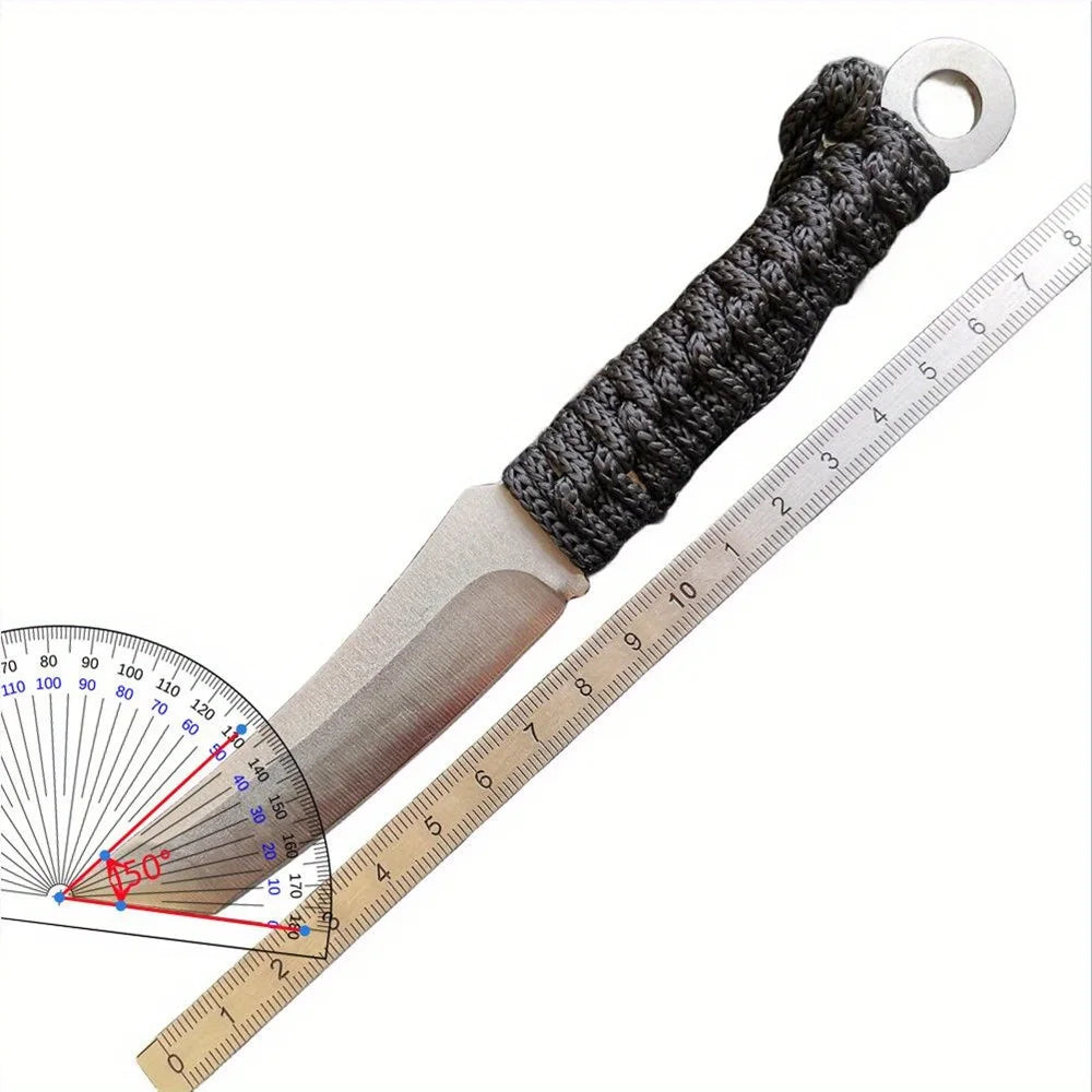 Mini Katana Knife, Paracord Handle, Nylon Sheath