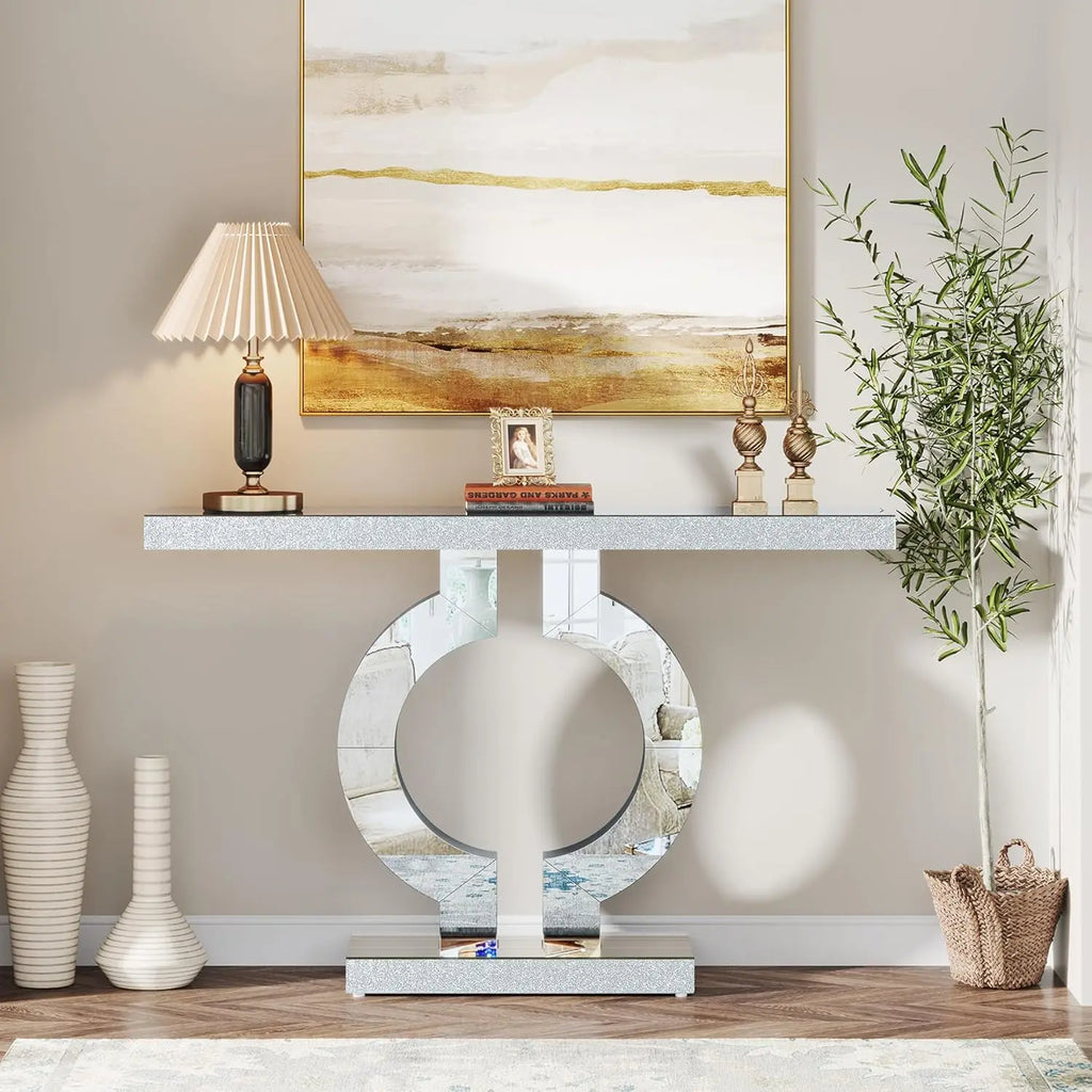 43.3" Table with Thickened Mirror Finish Tabletop