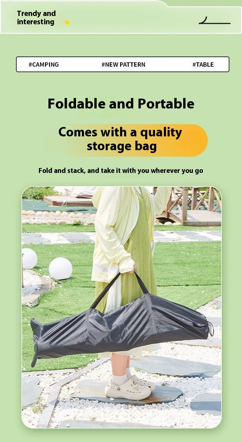 Aluminum Camping Table, Adjustable Height Fast Setup