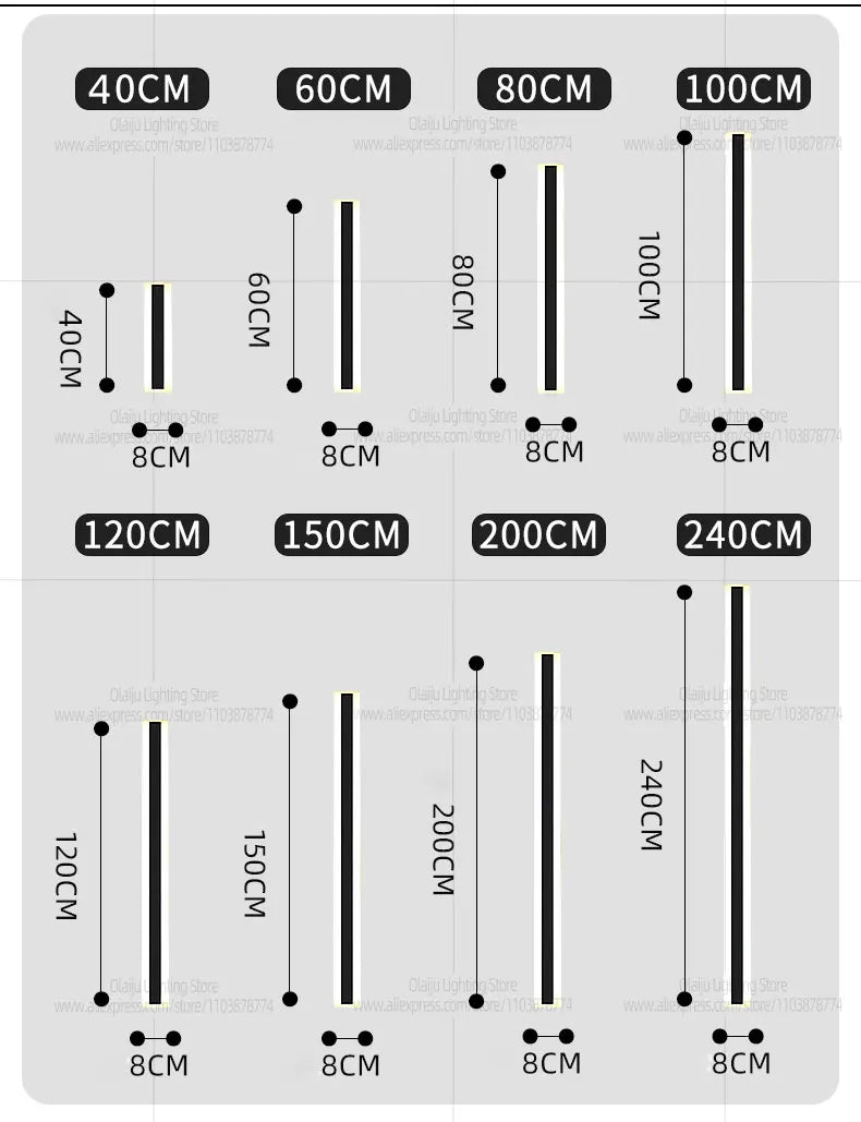 Waterproof Long Strip Wall Lights