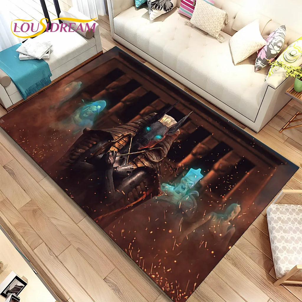 Egypt Anubis Horus Mythology Non-Slip Area Rugs