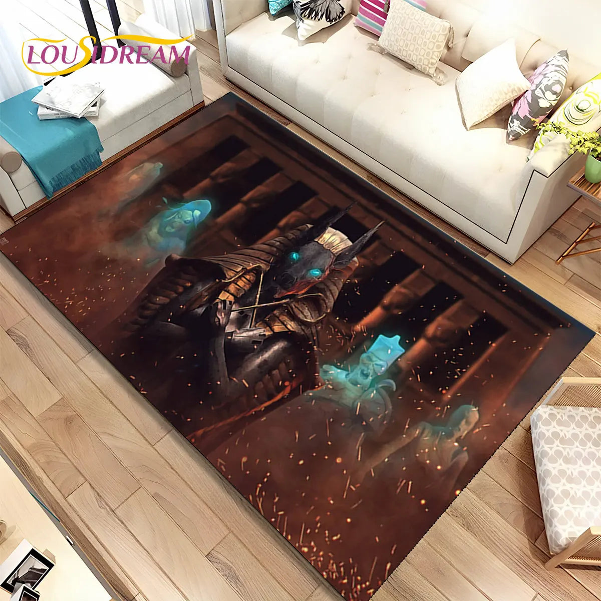 Egypt Anubis Horus Mythology Non-Slip Area Rugs