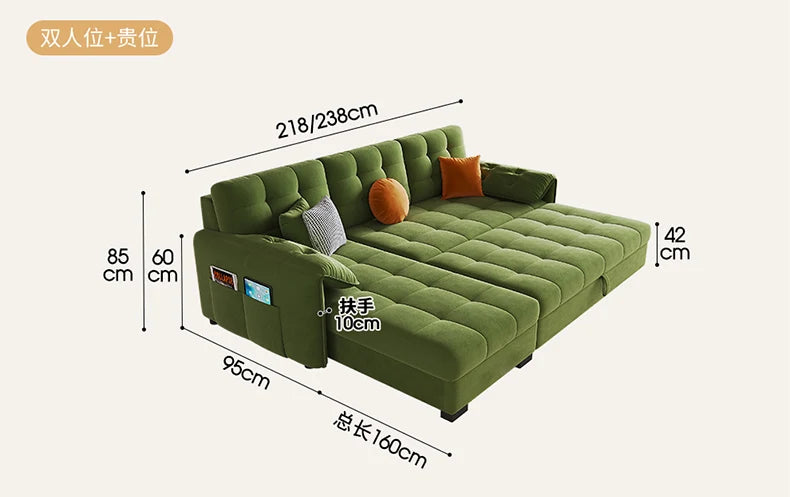 Modular Individual Sofa, Bed Convertible, Pull Out