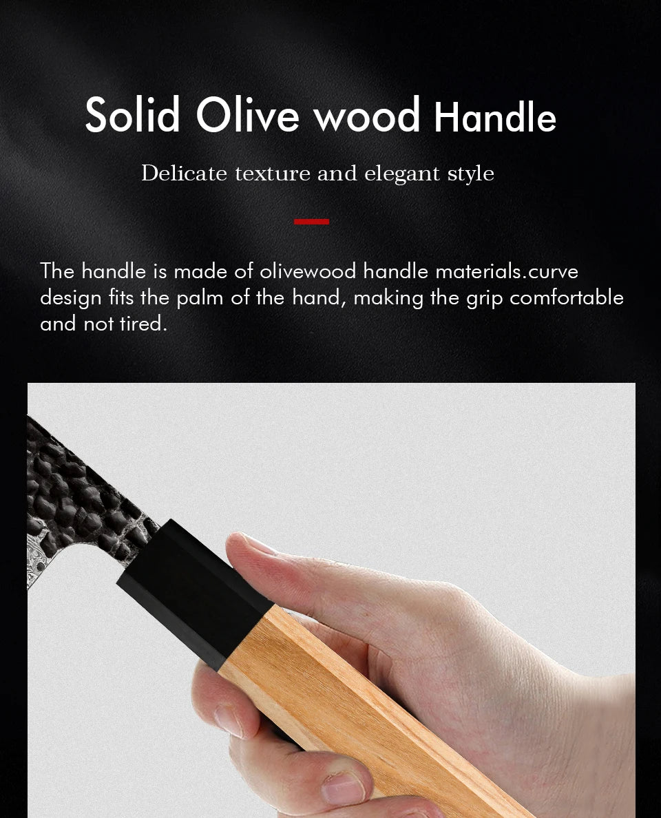 7 " Nakiri Knife 67 Layer Damascus Steel