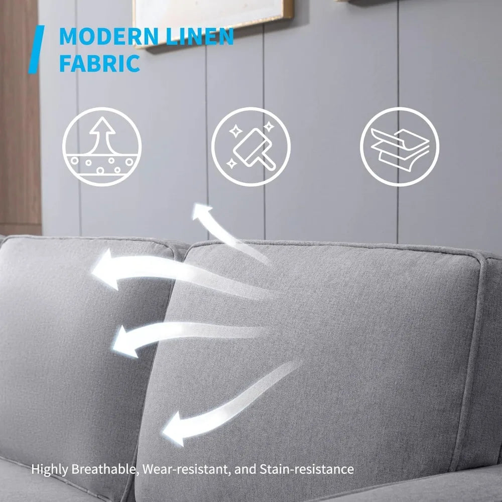 Convertible Sofa Set, 3-Seater with Storage