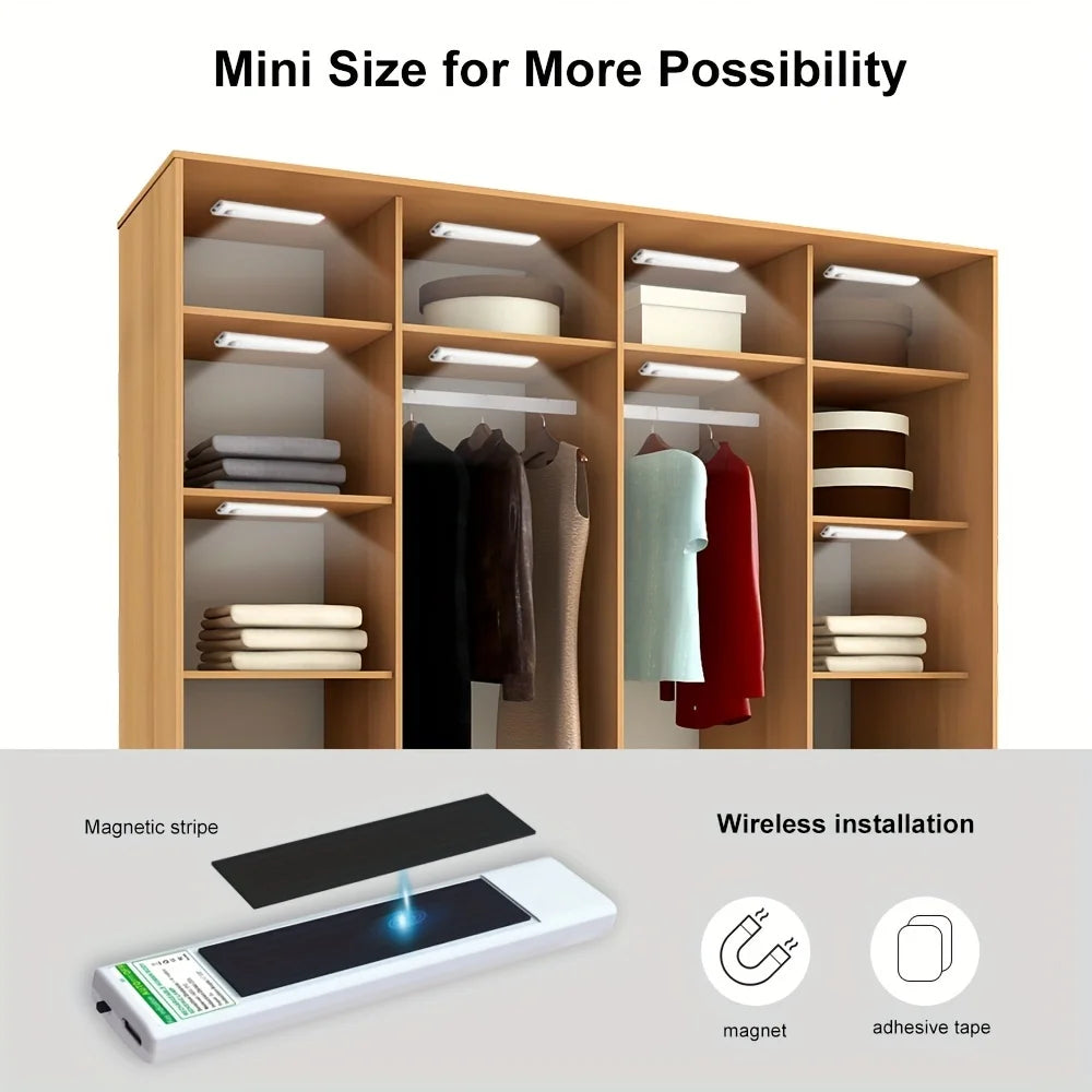 6 Pack Motion Sensor Lights USB-C Rechargeable Battery