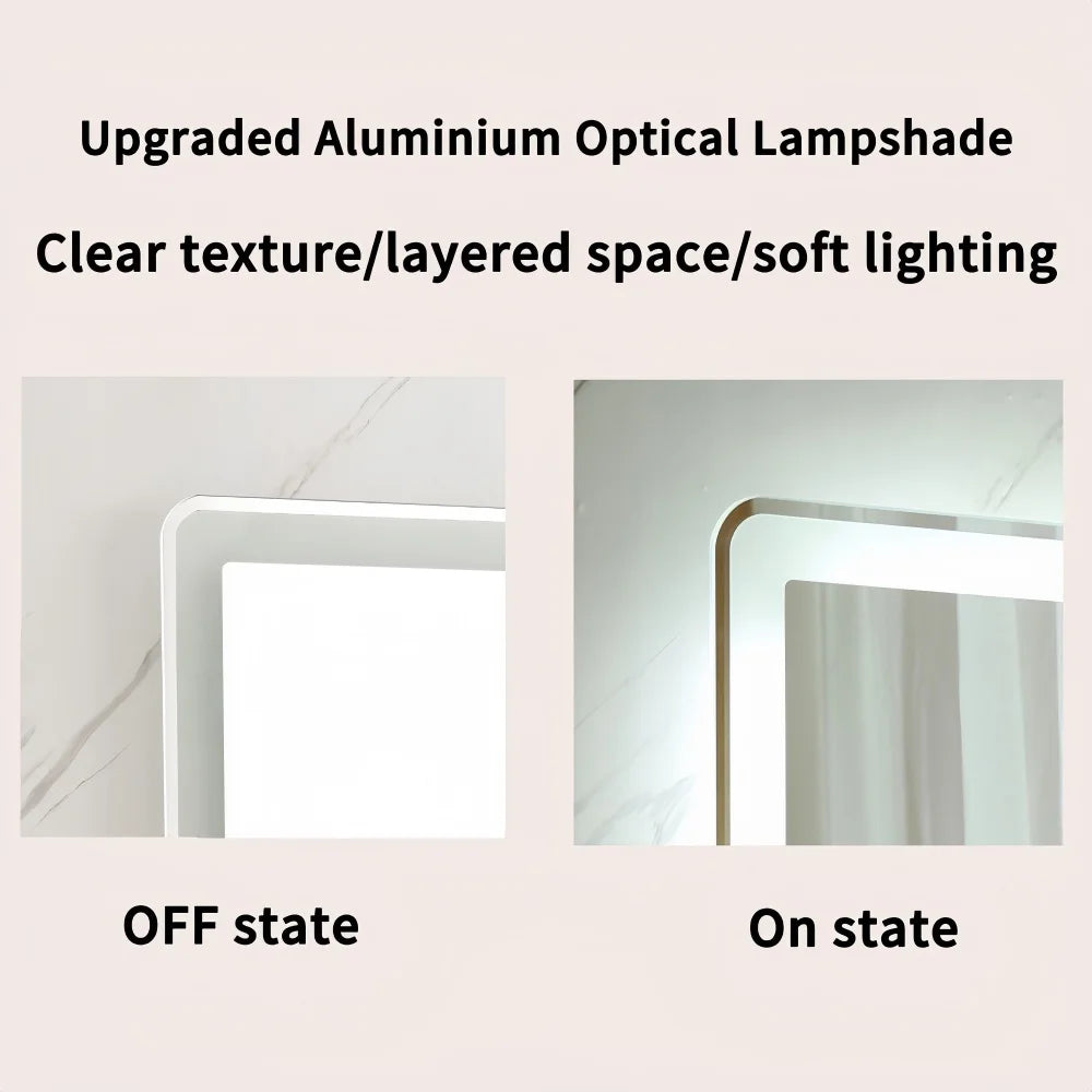 28x60" LED Bathroom wall mirror, Anti-Fog, Dimmable