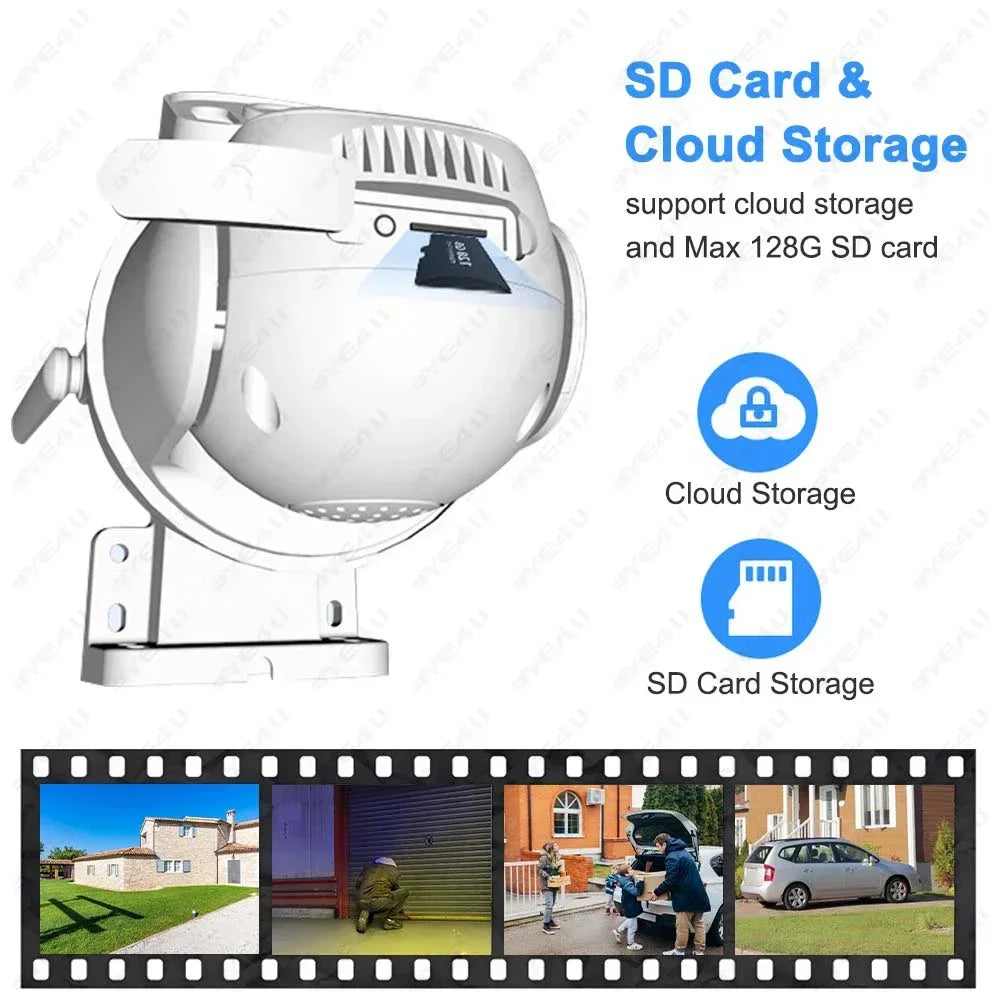 Camera Dual Lens Outdoor CCTV Security Protection