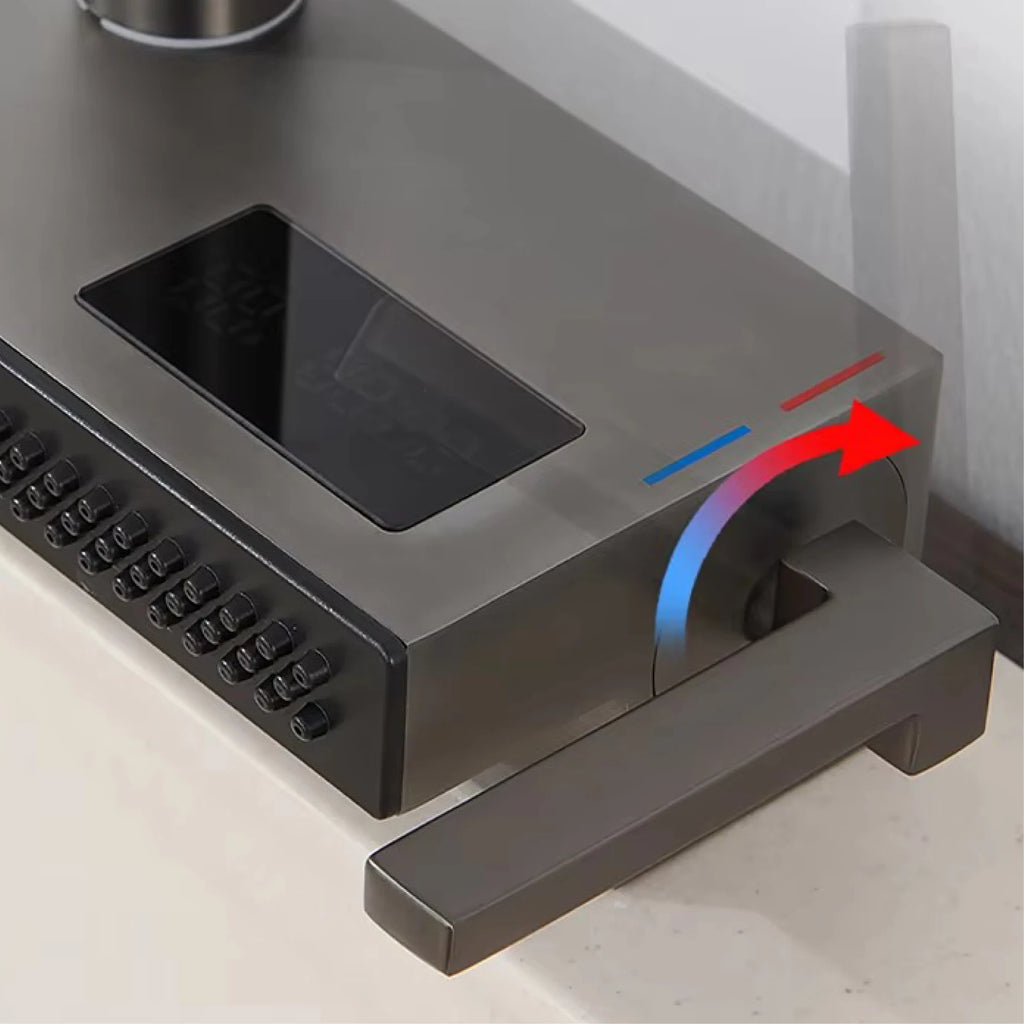 LED Digital Display Kitchen Faucet, 3 Modes Spray