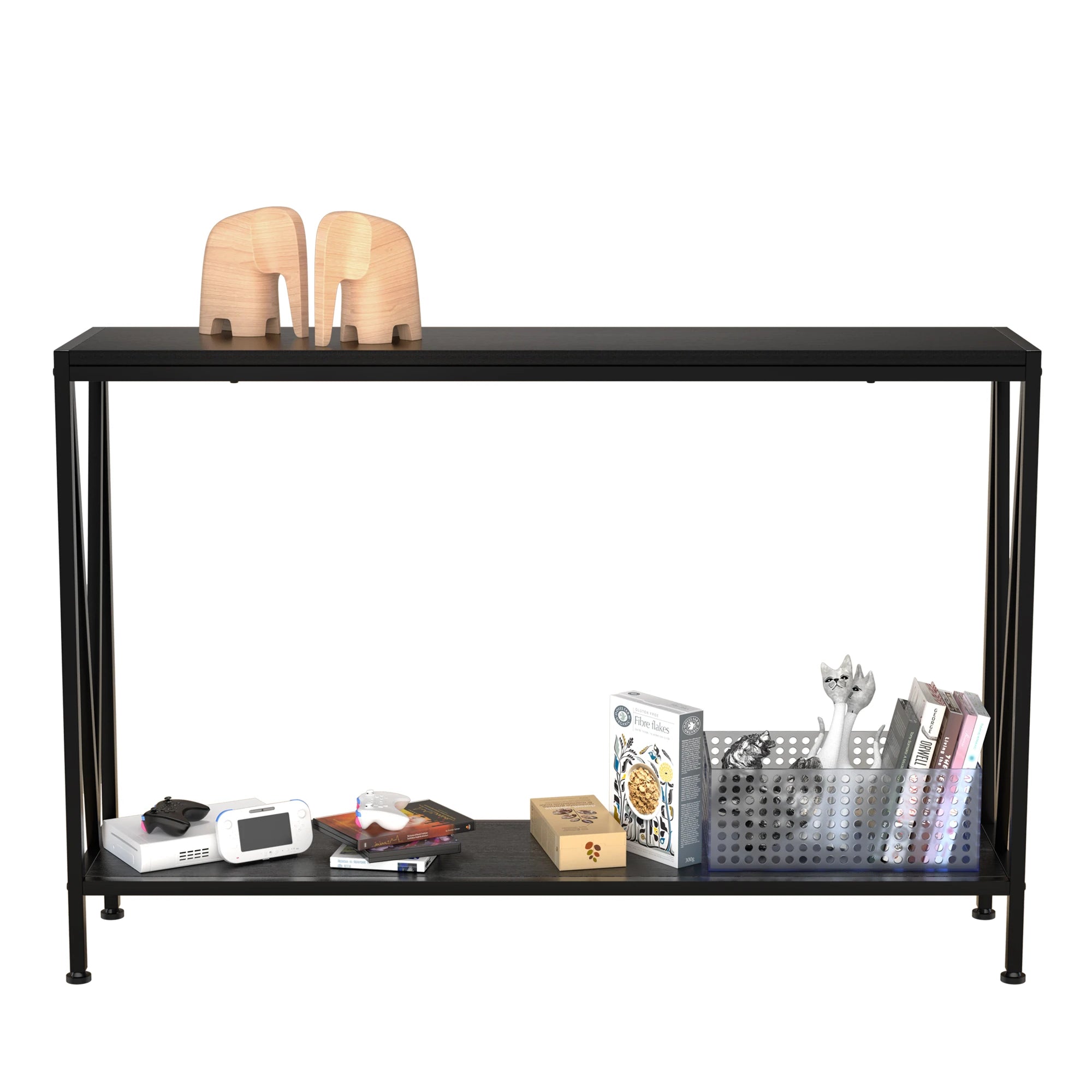Console Table, 2-Tier with Shelf