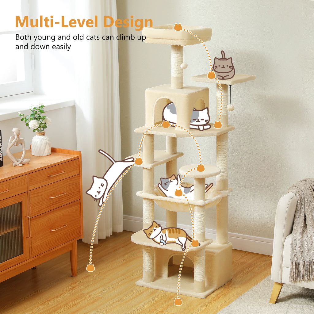 Large Cat Tree and Tower for Indoor Cats
