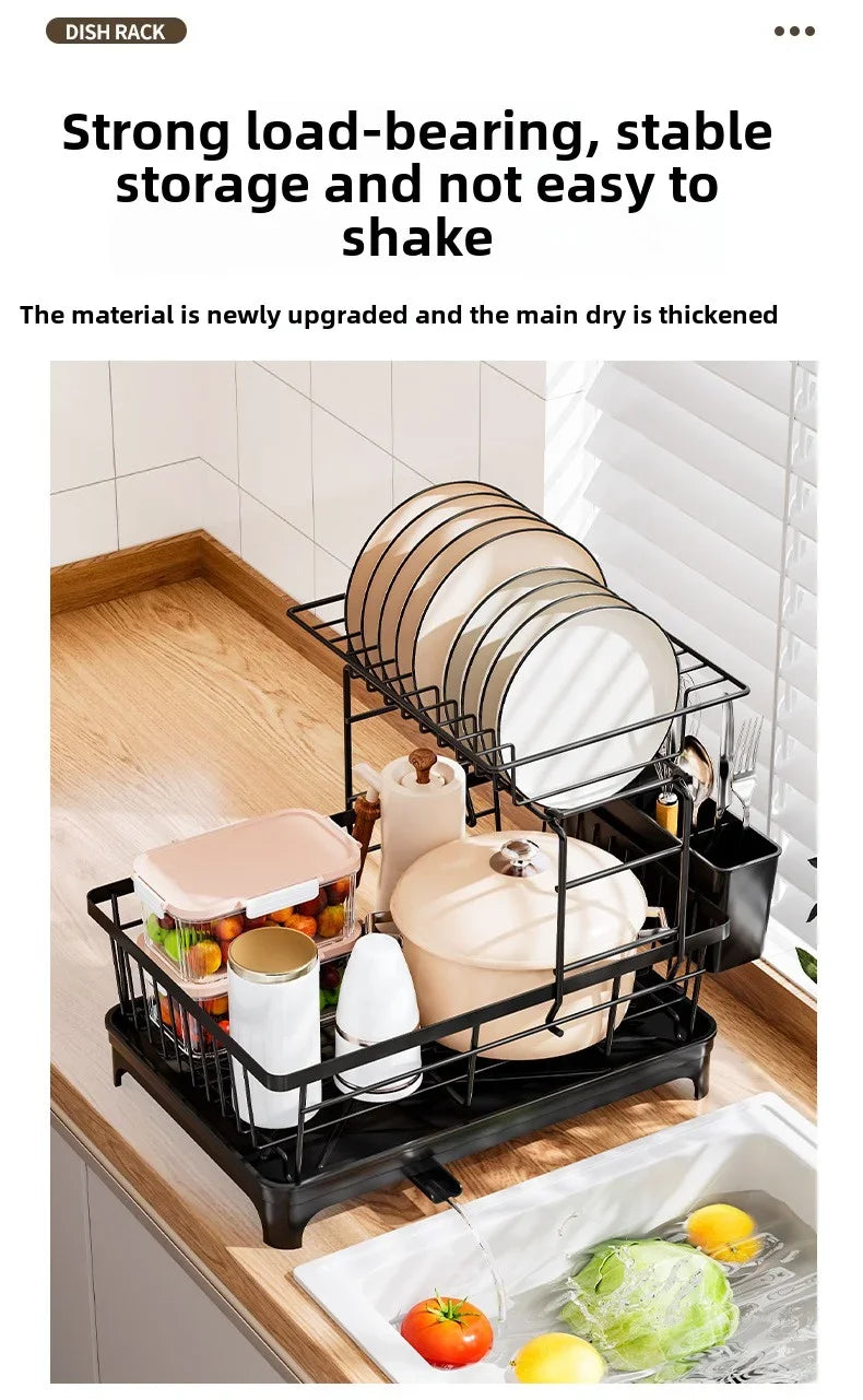 2 Tier Large Dish Drainer Rack